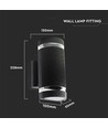 Applique murale LED noire E27 IP44