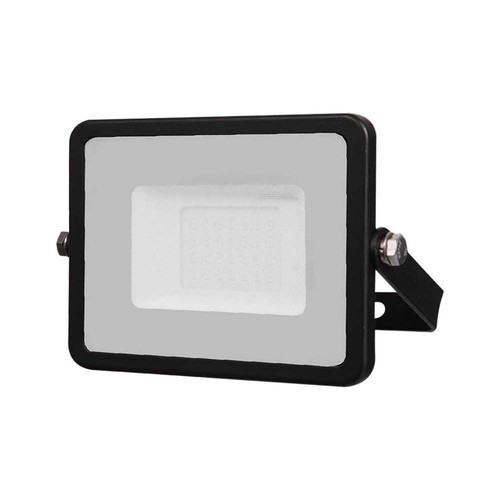 Projecteur 20W - Puce Samsung, câble 1m, 3000K, boîtier noir, verre noir