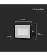 Projecteur 20W - Puce Samsung, câble 1m, 3000K, boîtier noir, verre noir
