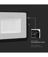 Projecteur 20W - Puce Samsung, câble 1m, 3000K, boîtier noir, verre noir