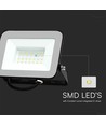 Projecteur LED 30W avec puce LED Samsung - 80lm/W, IP65, noir, 4000K, extérieur/intérieur