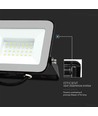 Projecteur LED 30W avec puce LED Samsung - 80lm/W, IP65, noir, 4000K, extérieur/intérieur