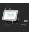 Projecteur LED 30W avec puce LED Samsung - 80lm/W, IP65, noir, 4000K, extérieur/intérieur