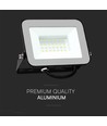 Projecteur LED 30W avec puce LED Samsung - 80lm/W, IP65, noir, 4000K, extérieur/intérieur