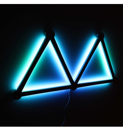Kit complet Hexa-Light RGBIC - 9 barres lumineuses, montage mural, application Bluetooth, USB