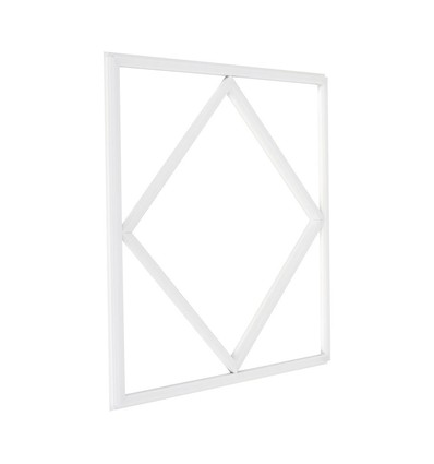 Panneau LED Hexagon Diamant 60x60, 60W - Hauteur: 15mm, 100lm/W, Bord blanc