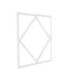 Panneau LED Hexagon Diamant 60x60, 60W - Hauteur: 15mm, 100lm/W, Bord blanc
