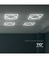 Panneau LED Hexagon Diamant 60x60, 60W - Hauteur: 15mm, 100lm/W, Bord blanc