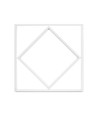 Panneau LED Hexagon Diamant 60x60, 60W - Hauteur: 15mm, 100lm/W, Bord blanc
