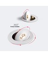 Spot encastrable 6,5W Ø10,9cm 360° RA98 - Perçage : Ø8,5 cm, Dimensions : Ø10,9 cm, orientable à 360 degrés, bord blanc