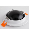 Spot encastrable 6,5W Ø10,9cm 360° RA98 - Perçage : Ø8,5 cm, Dimensions : Ø10,9 cm, orientable à 360 degrés, bord blanc