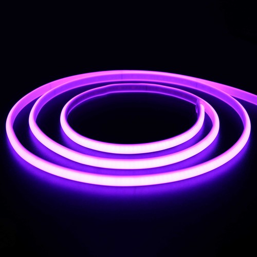 5m 11,5W/m Ruban LED COB Néon Violet - 230V, IP67 étanche, 288 LED, Sécable tous les 10cm