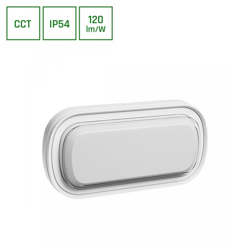 Applique murale LED 15W PASTILO ovale CCT - 120lm/W, IP54, IK10, blanc, 5 ans de garantie