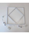 Panneau LED Hexagon Diamant 60x60, 60W - Hauteur: 15mm, 100lm/W, Bord blanc