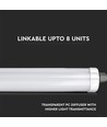 Réglette LED complète 120cm 36W étanche, câblage traversant - 4320lm, 120lm/W, IP65