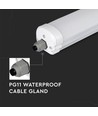 Réglette LED complète 120cm 36W étanche, câblage traversant - 4320lm, 120lm/W, IP65