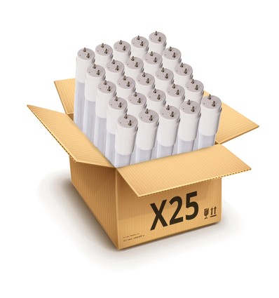 25x Tube LED 120cm / 18W, T8 - 4000K, 5 ans de garantie fabricant