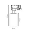 MADARA ALTRO RING GU10 - Rail 3 phases, sans source lumineuse, 250V, IP20, 60x101x141mm, blanc