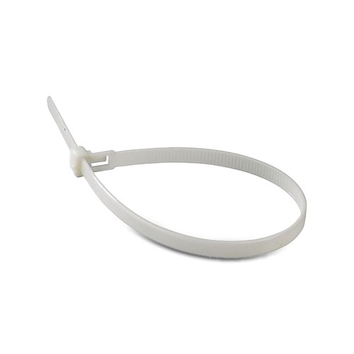Collier de câble 15 cm, 100 pcs - Largeur 2,5 mm blanc