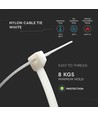 Collier de câble 15 cm, 100 pcs - Largeur 2,5 mm blanc