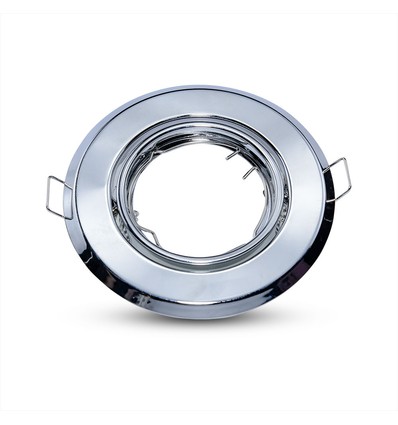 2 pcs. Spot encastrable GU10 - Rond, chrome, trou: Ø7,0 cm, max 35W