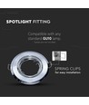 2 pcs. Spot encastrable GU10 - Rond, chrome, trou: Ø7,0 cm, max 35W