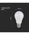 Ampoules LED E27 10,5W - A60, Plastique