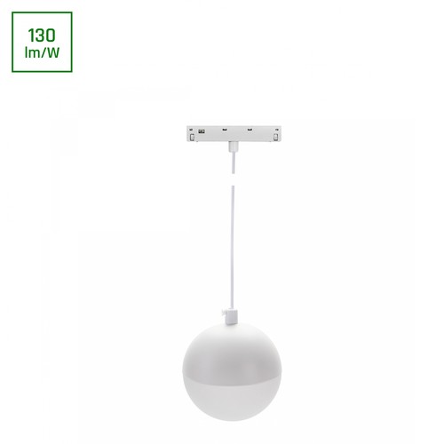 10W SHIFT BASIC GLOBE spot sur rail 48V - 4000K, blanc, angle 120°, 130lm/W, SYSTEM SHIFT