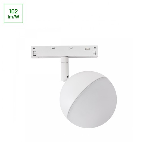 10W SYSTEM SHIFT BASIC GLOBE, 48V - Ø9cm, blanc chaud, DC, 90x150 mm