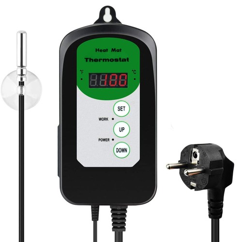 Thermostat numérique pour tapis chauffant - Compatible avec nos tapis chauffants, réglable de 0 à 100° Celsius