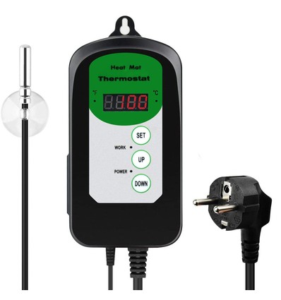 Thermostat numérique pour tapis chauffant - Compatible avec nos tapis chauffants, réglable de 0 à 100° Celsius