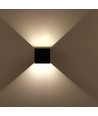 6W Lampe murale CUBIC PRO dimmable - IP65, noir, raccordable, réglable, carré, haut/bas, intérieur/extérieur, incl. lumineuse