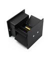 Applique 6W CUBIC PRO - IP65, noir, repiquable, ajustable, carrée, haut/bas, extérieur, source incluse