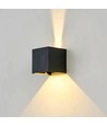 Applique 6W CUBIC PRO - IP65, noir, repiquable, ajustable, carrée, haut/bas, extérieur, source incluse