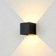 Applique 6W CUBIC PRO - IP65, noir, repiquable, ajustable, carrée, haut/bas, extérieur, source incluse