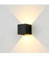 Applique 6W CUBIC PRO - IP65, noir, repiquable, ajustable, carrée, haut/bas, extérieur, source incluse