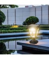 Lampe de jardin solaire LED 2W avec capteur - Noir, IP65, CCT, aluminium, usage extérieur