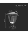 Lampe de jardin solaire LED 2W avec capteur - Noir, IP65, CCT, aluminium, usage extérieur