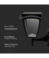 Applique solaire, design classique - 3000K+6000K, noir