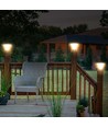 Luminaire de jardin solaire 15W, 2200lm - IP65, noir, Diamond, CCT, capteur RADAR, 3.2V, batterie incluse
