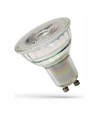 LED GU10 7,5W - 230V, 30° blanc chaud, verre avec lentille, Spectrum Premium