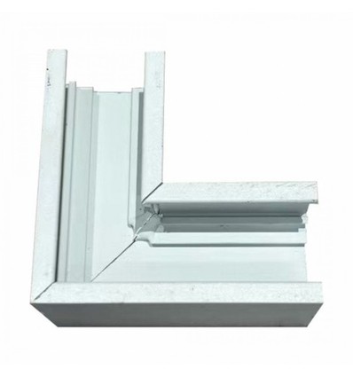Raccord en L horizontal mince SYSTEM SHIFT, blanc - 48V, aluminium, IP20, 5 ans de garantie