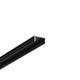Profilé alu 1m BEGTON12 J/S - Anodisé noir, montage en applique, rail LED