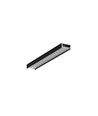 Profilé alu 1m BEGTON12 J/S - Anodisé noir, montage en applique, rail LED
