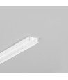Profilé en aluminium 1m BEGTON12 J/S - Blanc laqué, montage en applique, rail LED