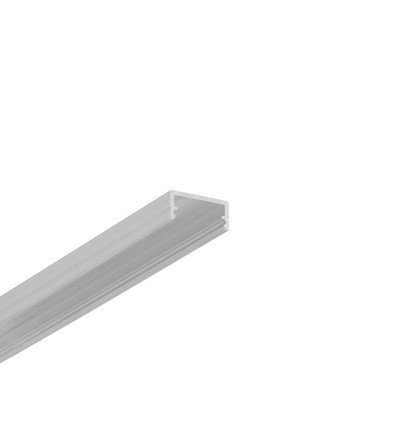 Profilé en aluminium 2m BEGTON12 J/S - Aluminium brut, montage en applique, rail LED