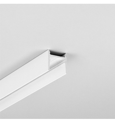 Profilé en aluminium 2m COZY12 C/U1 - Blanc laqué, montage en applique, rail LED