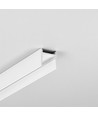 Profilé en aluminium 2m COZY12 C/U1 - Blanc laqué, montage en applique, rail LED