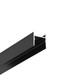 Profilé en aluminium 2m COZY12 C/U1 - Anodisé noir, montage en applique, rail LED