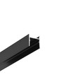 Profilé en aluminium 2m COZY12 C/U1 - Anodisé noir, montage en applique, rail LED